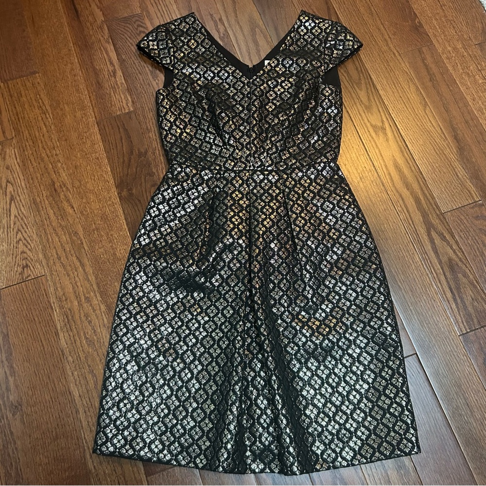 Daniel Cremieux Black and Gold Cocktail Party Dress - size 2